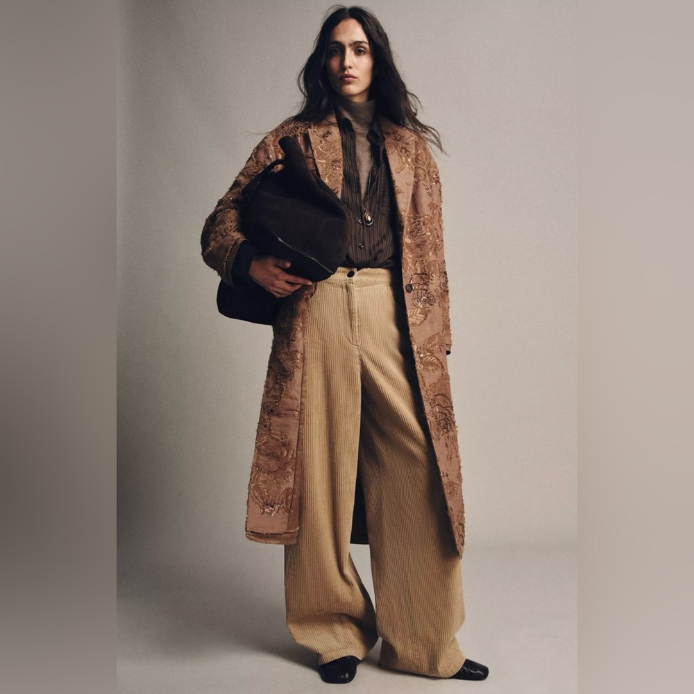 Zara Limited Edition Embroidered Long Coat